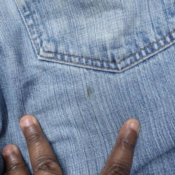 Levi's 505 Jeans Mens 38 X 32 Blue 100% Cotton Loose High-Rise Straight Leg - Picture 7 of 9